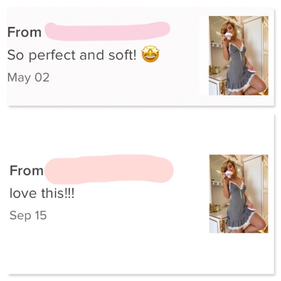 Lace Detail Black Night Gown Short - Picture 11 of 13